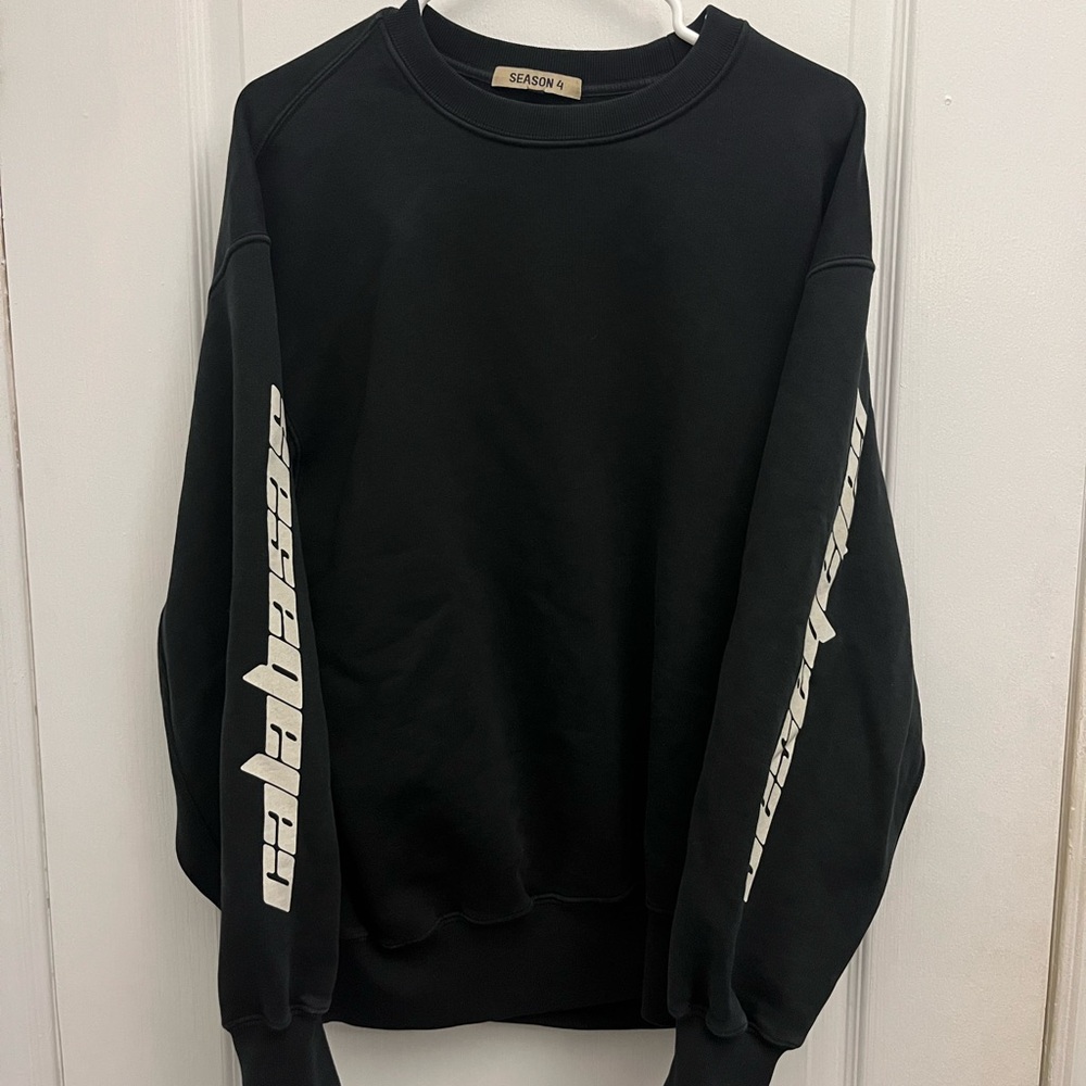 Yeezy Season 4 Black Crewneck Sweater